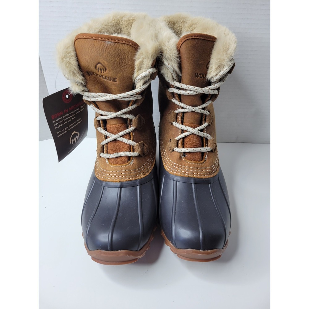 Wolverine Women's Torrent Boot Faux Fur Duck Boots Round Toe Size 7W 119 MSRP - Picture 2 of 11